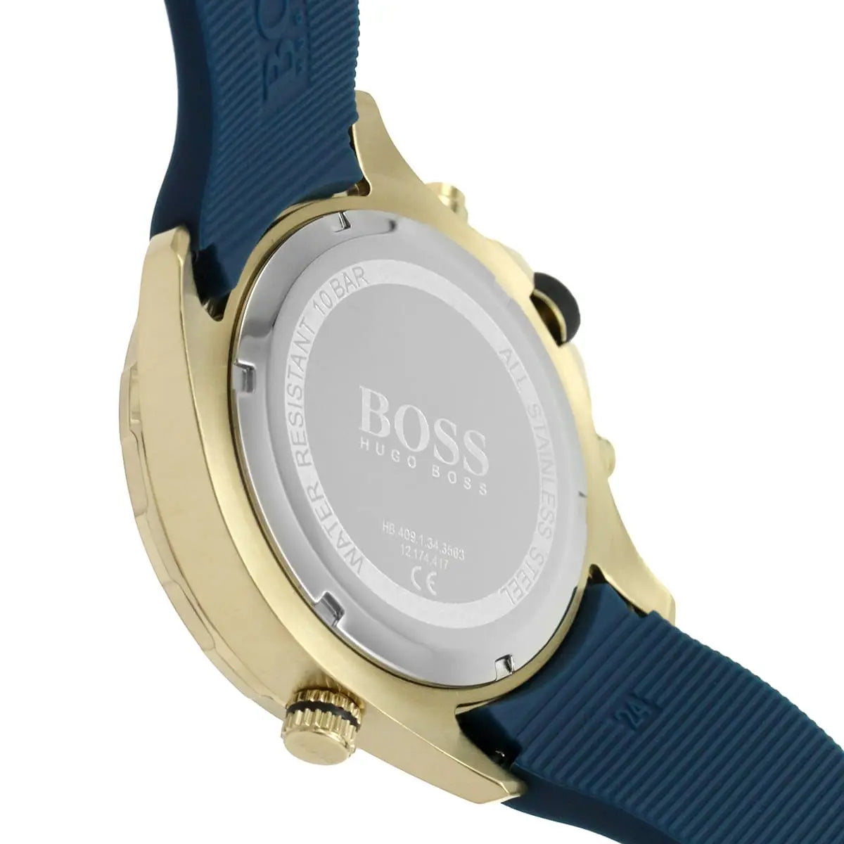 Hugo Boss Globetrotter 1513822 46mm Men’s Chronograph Watch – Blue Dial & Blue Silicone Strap