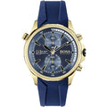 Hugo Boss Globetrotter 1513822 46mm Men’s Chronograph Watch – Blue Dial & Blue Silicone Strap