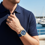 Hugo Boss Globetrotter 1513822 46mm Men’s Chronograph Watch – Blue Dial & Blue Silicone Strap