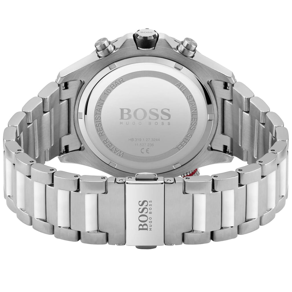 Hugo Boss Globetrotter 1513823 46mm Men’s Chronograph Watch – Blue Dial & Stainless Steel Bracelet