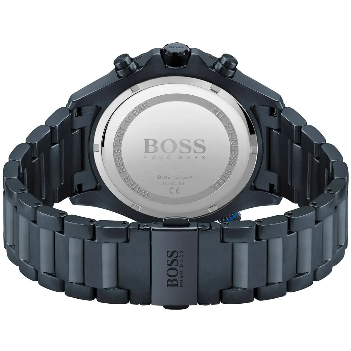 Hugo Boss Globetrotter 1513824 46mm Men’s Chronograph Watch – Black Dial & Stainless Steel Bracelet