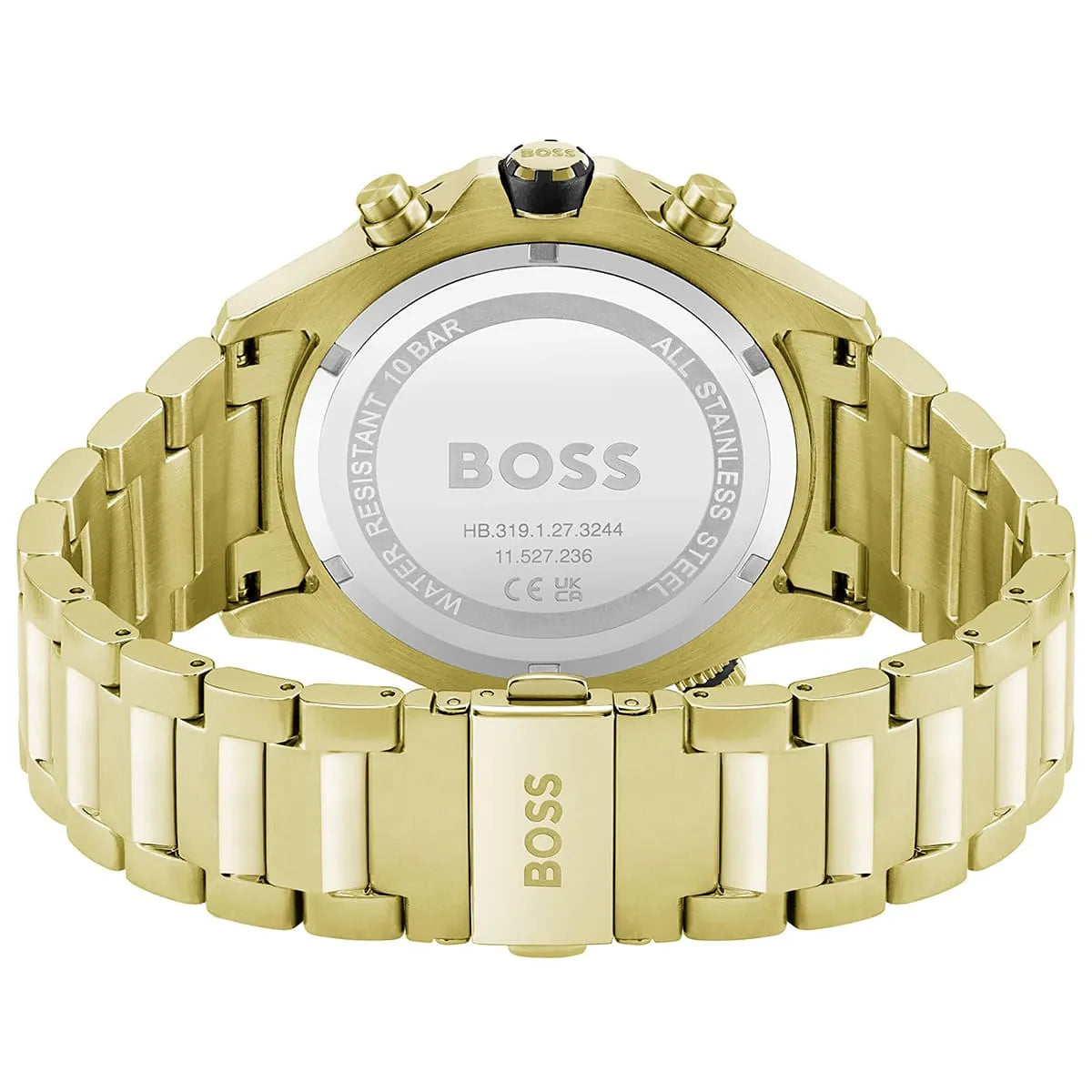 Hugo Boss Globetrotter 1513932 46mm Men’s Chronograph Watch – Black Dial & Stainless Steel Bracelet