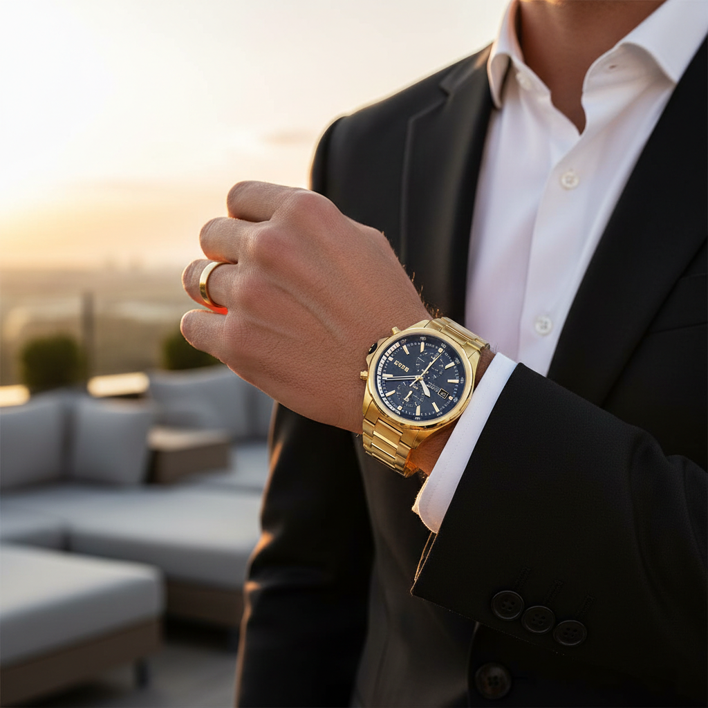Hugo Boss Globetrotter 1513932 46mm Men’s Chronograph Watch – Black Dial & Stainless Steel Bracelet