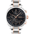Hugo Boss Grand Prix 1513473 44mm Men’s Chronograph Watch – Black Dial & Stainless Steel Bracelet