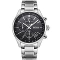 Hugo Boss Grand Prix 1513477 44mm Men’s Chronograph Watch – Black Dial & Silver Bracelet