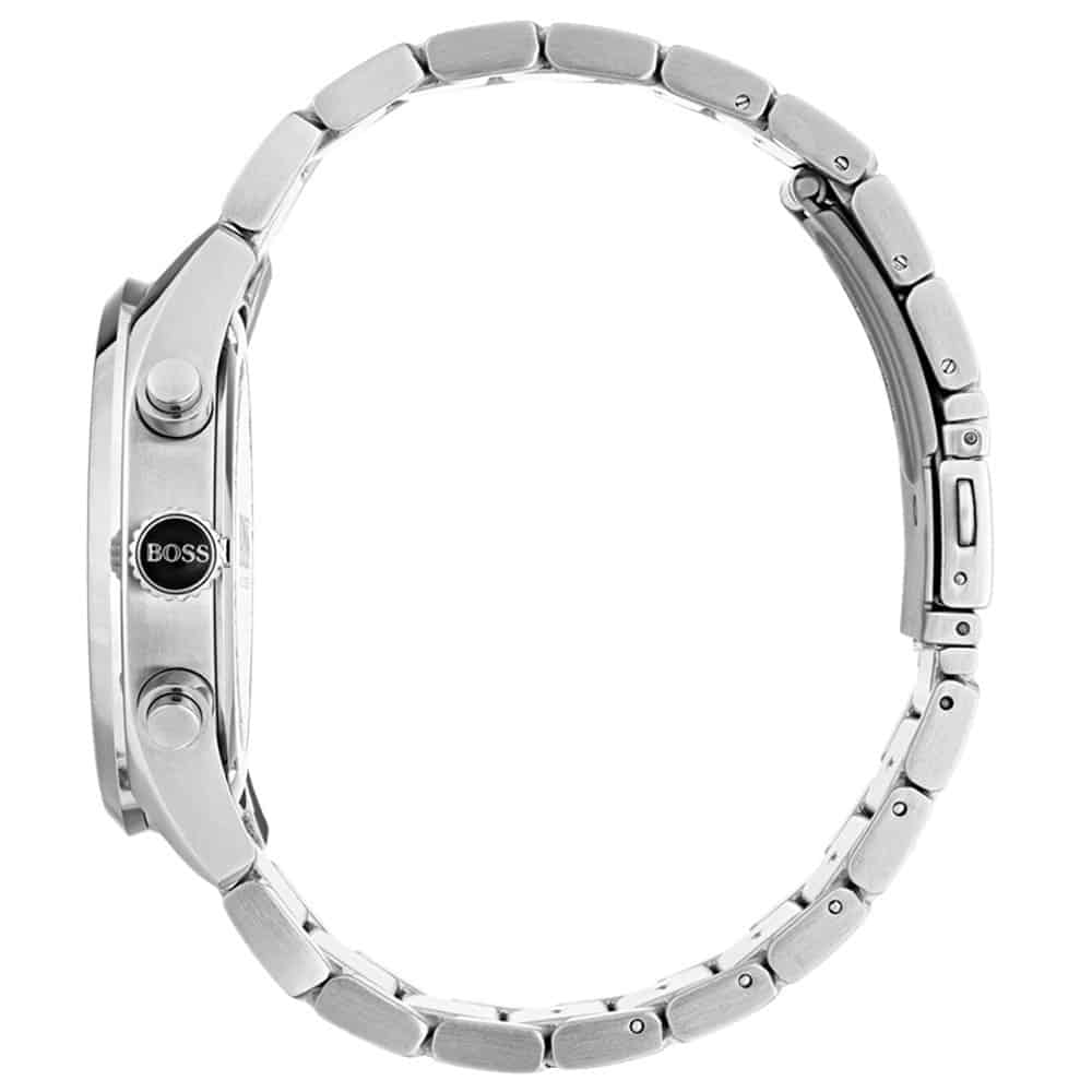Hugo Boss Grand Prix 1513478 44mm Men’s Chronograph Watch – Blue Dial & Silver Stainless Steel Bracelet