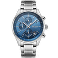 Hugo Boss Grand Prix 1513478 44mm Men’s Chronograph Watch – Blue Dial & Silver Stainless Steel Bracelet