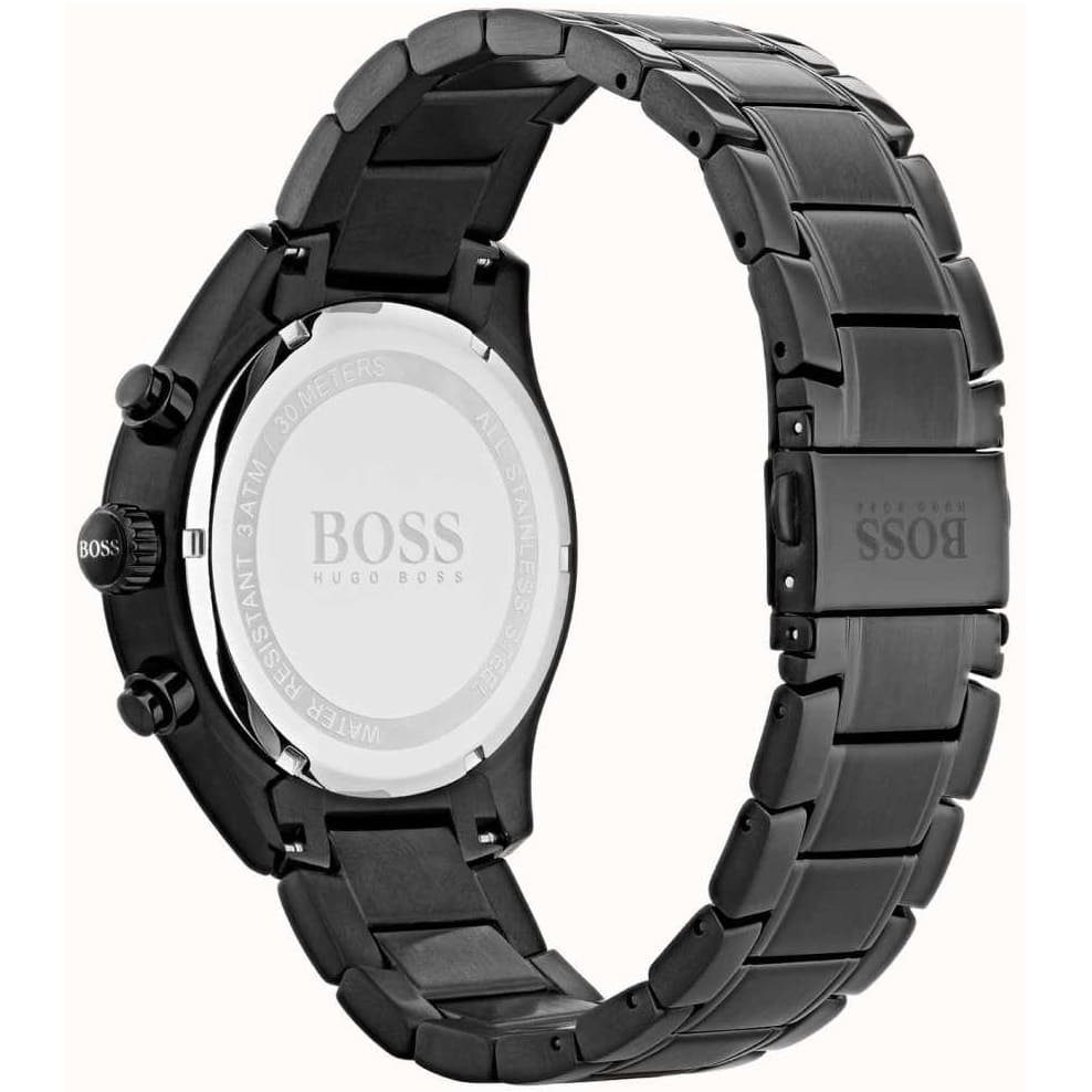 Hugo Boss Grand Prix 1513578 44mm Men’s Chronograph Watch – Black Dial & Stainless Steel Bracelet