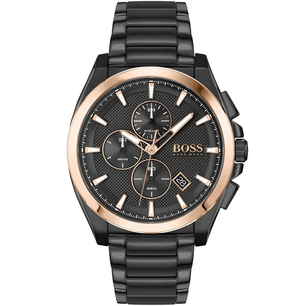 Hugo Boss Grandmaster 1513885 46mm Men’s Chronograph Watch – Black Dial & Stainless Steel Bracelet