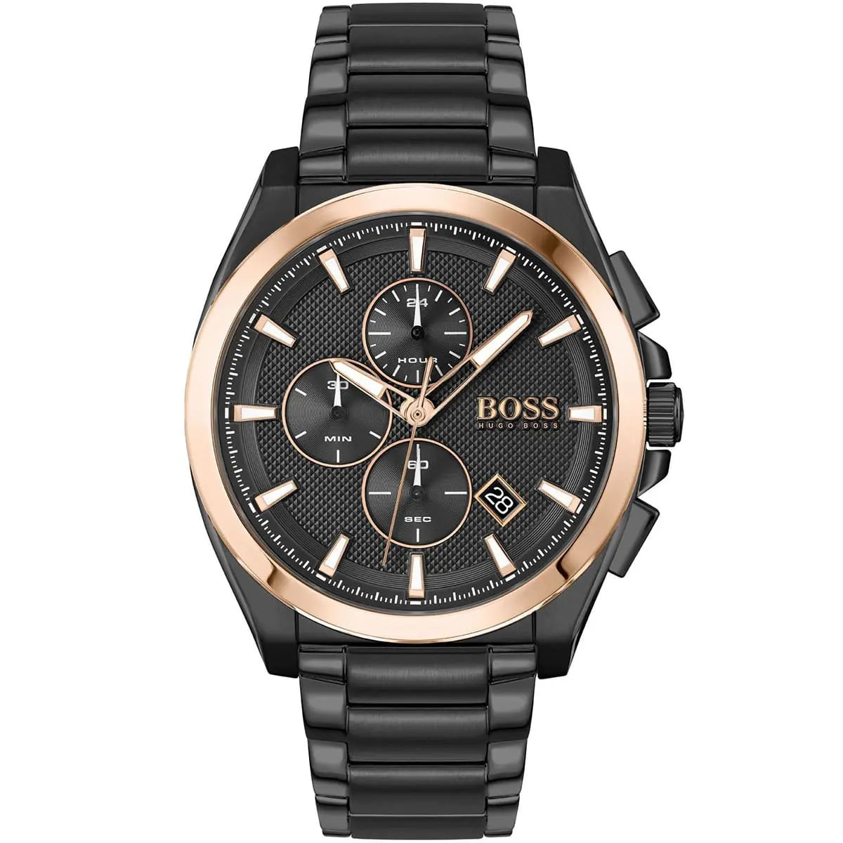 Hugo Boss Grandmaster 1513885 46mm Men’s Chronograph Watch – Black Dial & Stainless Steel Bracelet