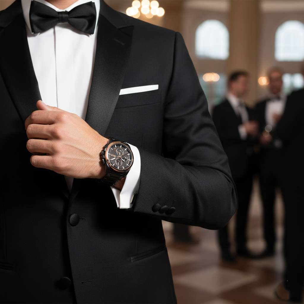 Hugo Boss Grandmaster 1513885 46mm Men’s Chronograph Watch – Black Dial & Stainless Steel Bracelet