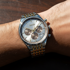 Hugo Boss Gregor 1514053 45mm Men’s Chronograph Watch – Grey Dial & Gold-tone Link Bracelet