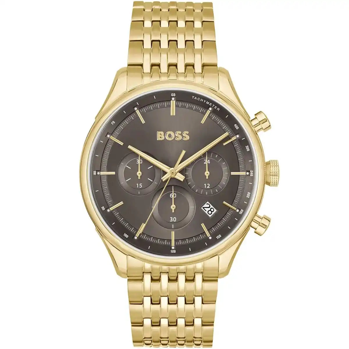 Hugo Boss Gregor 1514051 45mm Men’s Chronograph Watch – Grey Dial & Stainless Steel Bracelet