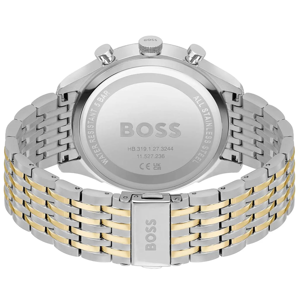 Hugo Boss Gregor 1514053 45mm Men’s Chronograph Watch – Grey Dial & Gold-tone Link Bracelet