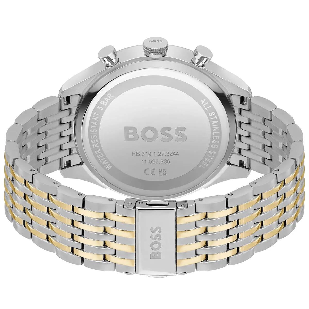 Hugo Boss Gregor 1514053 45mm Men’s Chronograph Watch – Grey Dial & Gold-tone Link Bracelet