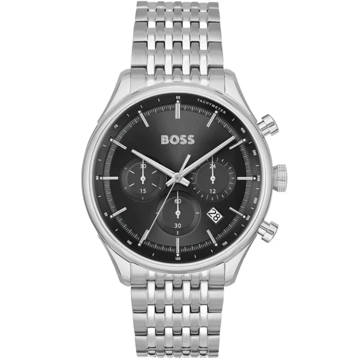 Hugo Boss Gregor 1514082 45mm Men’s Chronograph Watch – Black Dial & Stainless Steel Bracelet