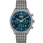 Hugo Boss Gregor 1514083 45mm Men’s Chronograph Watch – Blue Dial & Stainless Steel Bracelet