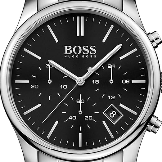 Hugo Boss Hero 1513433 44mm Men’s Chronograph Watch – Black Dial & Silver-tone Bracelet