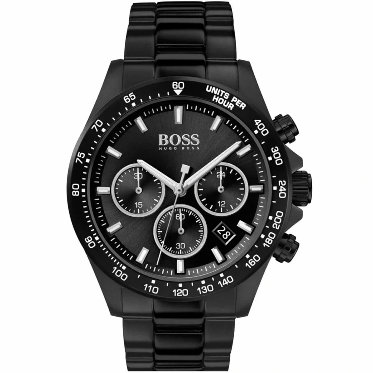 Hugo Boss Hero 1513754 45mm Men’s Chronograph Watch – Black Dial & Stainless Steel Bracelet
