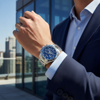Hugo Boss Hero 1513755 45mm Men’s Chronograph Watch – Blue Dial & Stainless Steel Bracelet