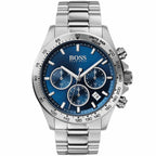 Hugo Boss Hero 1513755 45mm Men’s Chronograph Watch – Blue Dial & Stainless Steel Bracelet