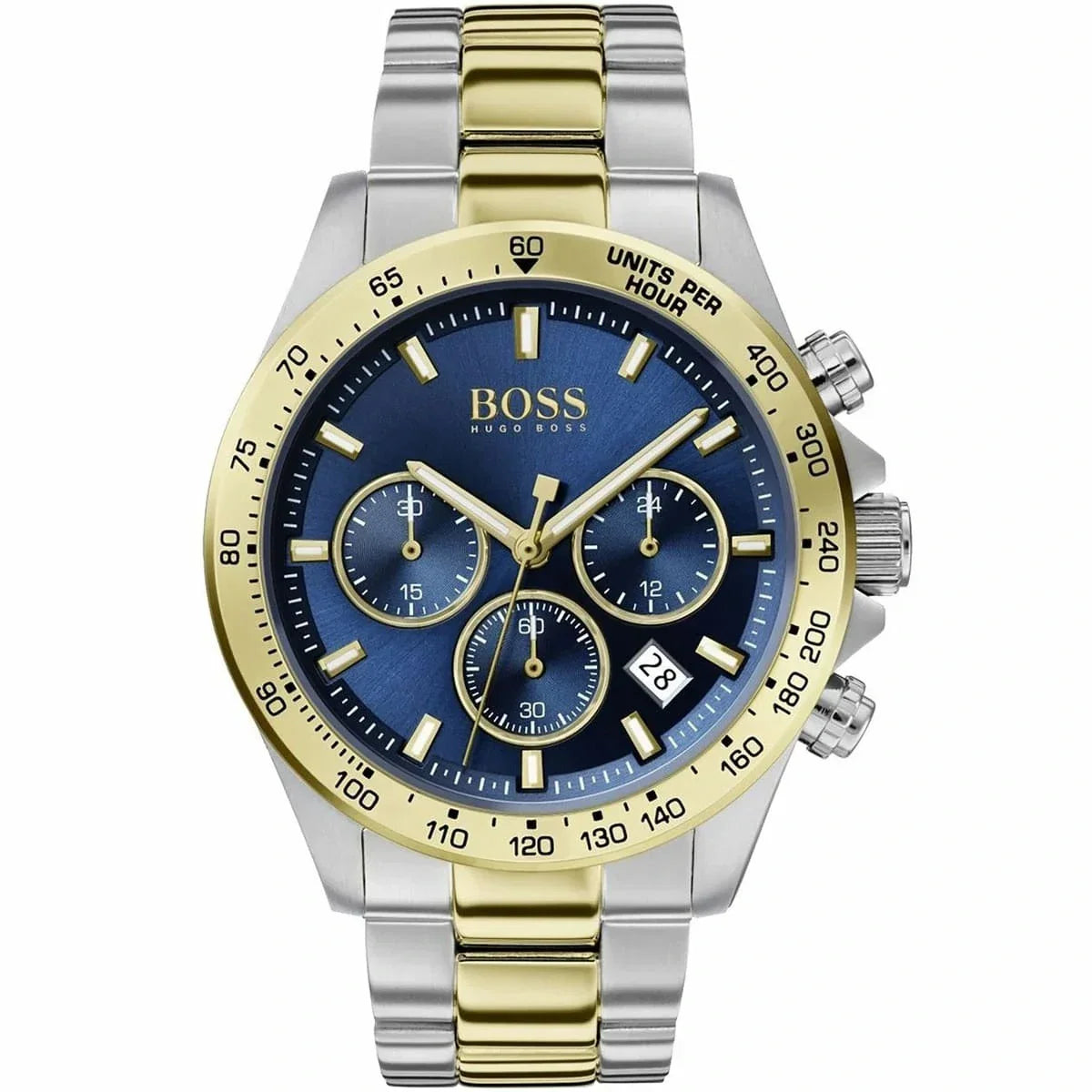 Hugo Boss Hero 1513767 45mm Men’s Chronograph Watch – Blue Dial & Stainless Steel Bracelet