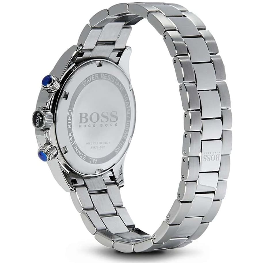 Hugo Boss Ikon 1512964 44mm Men’s Chronograph Watch – Silver Panda Dial & Stainless Steel Bracelet