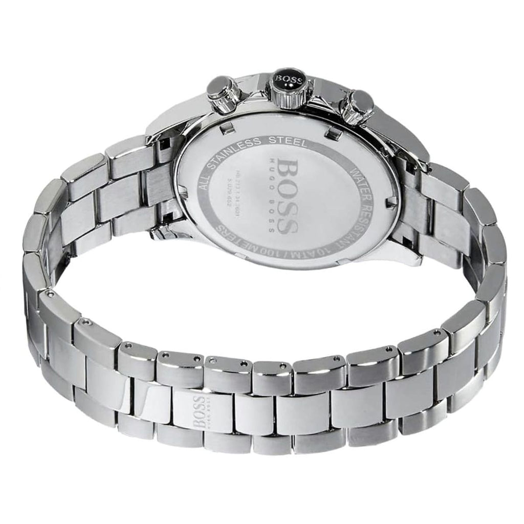 Hugo Boss Ikon 1512964 44mm Men’s Chronograph Watch – Silver Panda Dial & Stainless Steel Bracelet