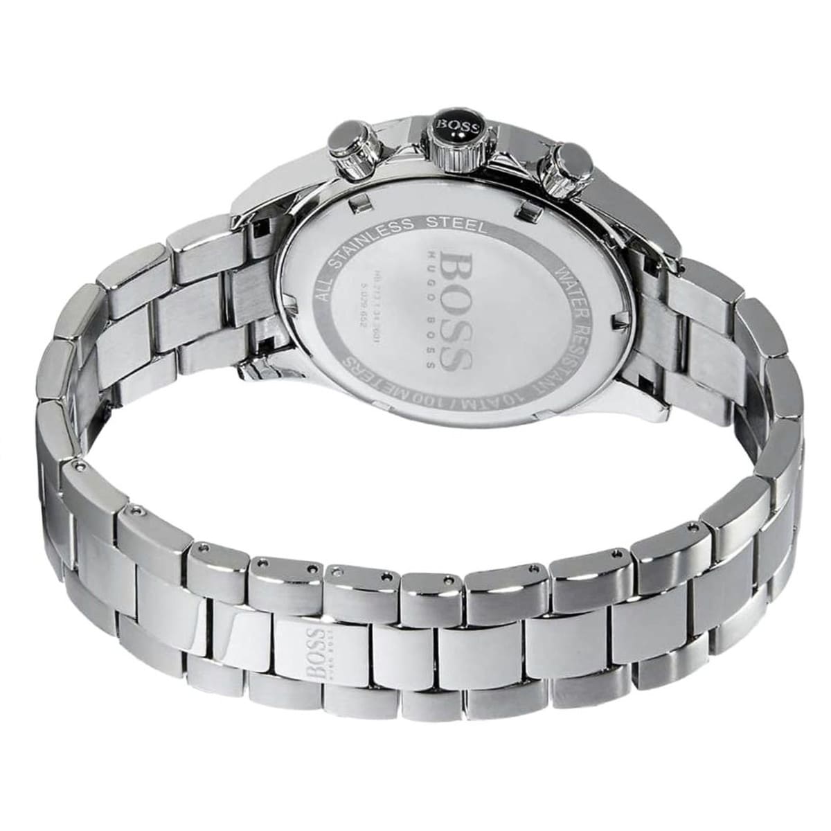 Hugo Boss Ikon 1512964 44mm Men’s Chronograph Watch – Silver Panda Dial & Stainless Steel Bracelet