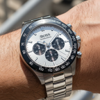 Hugo Boss Ikon 1512964 44mm Men’s Chronograph Watch – Silver Panda Dial & Stainless Steel Bracelet
