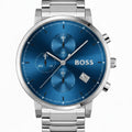 Hugo Boss Integrity 1513779 43mm Men’s Chronograph Watch – Blue Dial & Silver-tone Link Bracelet