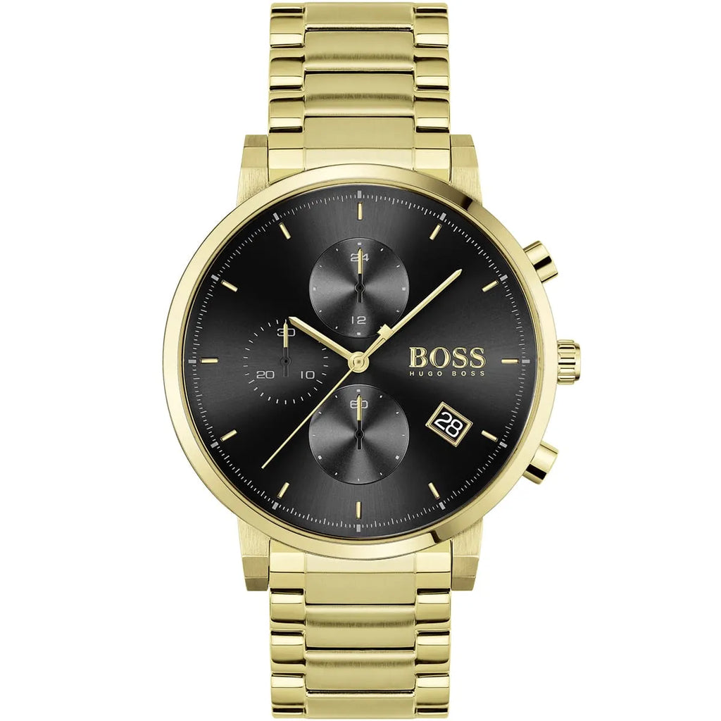 Hugo Boss Integrity 1513781 43mm Men’s Chronograph Watch – Black Dial & Gold-tone Link Bracelet