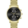 Hugo Boss Integrity 1513781 43mm Men’s Chronograph Watch – Black Dial & Gold-tone Link Bracelet