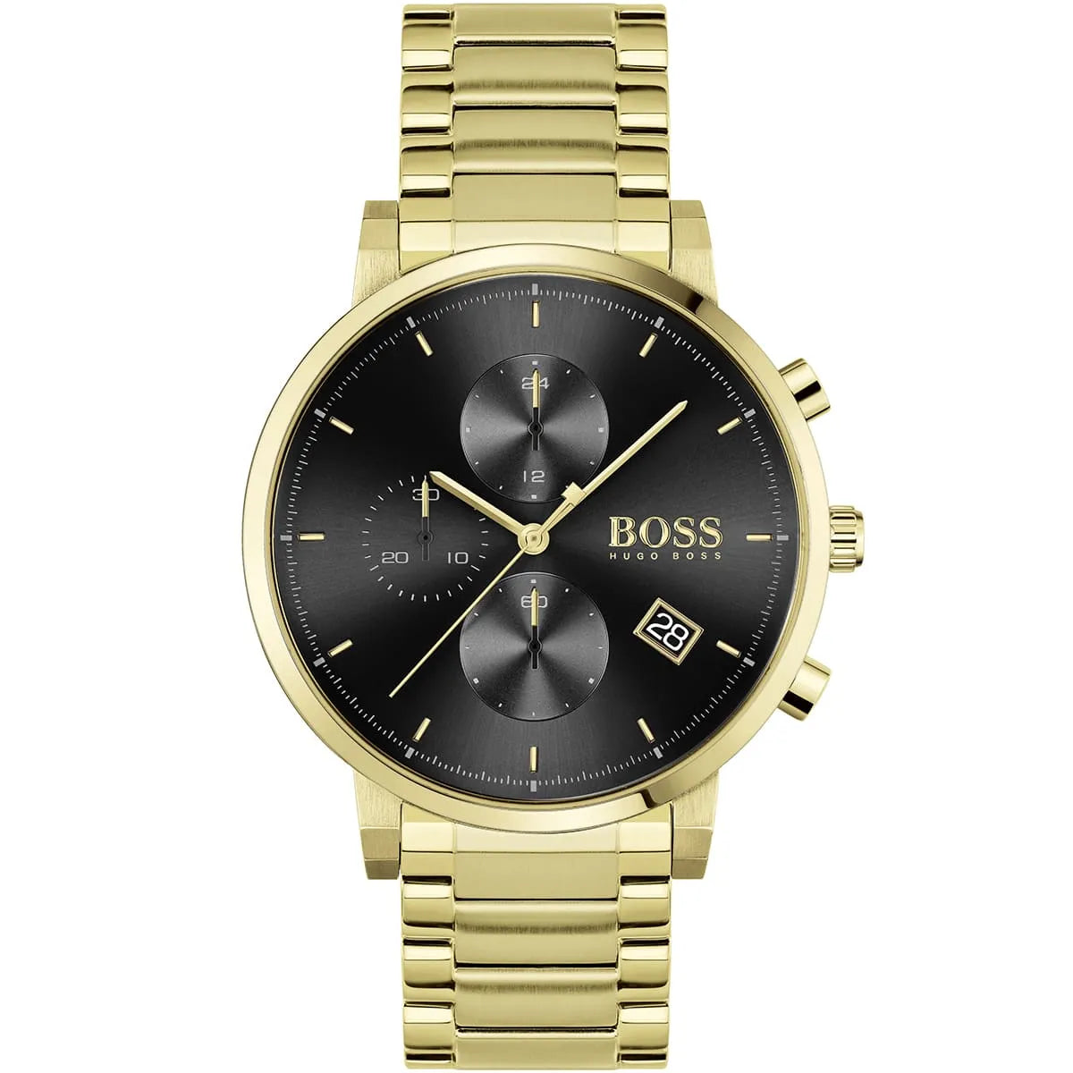 Hugo Boss Integrity 1513781 43mm Men’s Chronograph Watch – Black Dial & Gold-tone Link Bracelet