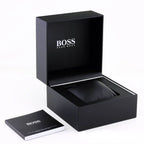Hugo Boss Majesty 1502445 36mm Women’s Multifunction Quartz Watch – Silver Dial with Crystal Markers & Gold-Tone Stainless Steel Link Bracelet