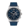 Hugo Boss Navigator 1513526 44mm Men’s Chronograph Watch – Blue Dial & Blue Silicone Strap