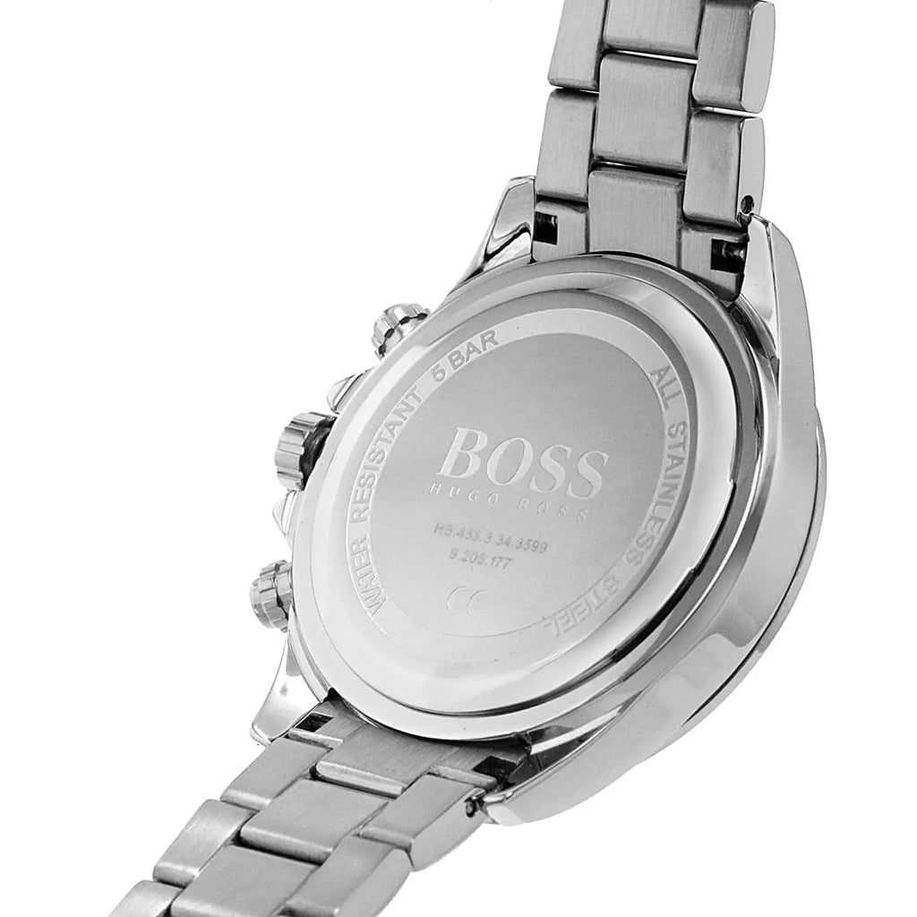 Hugo Boss Novia 1502614 38mm Women’s Multifunction Quartz Watch – Dark Grey Dial & Silver Stainless Steel Link Bracelet