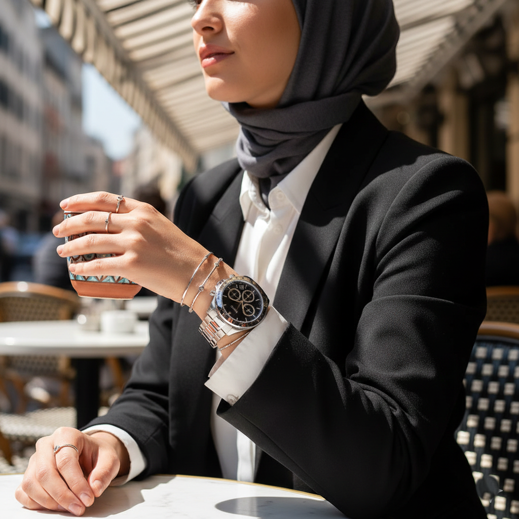 Hugo Boss Novia 1502614 38mm Women’s Multifunction Quartz Watch – Dark Grey Dial & Silver Stainless Steel Link Bracelet