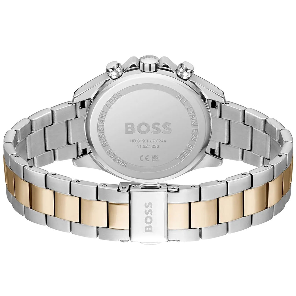 Hugo Boss Novia 1502617 38mm Women’s Multifunction Quartz Watch – Brown Sunray Dial & Two-Tone Silver & Rose Gold Steel Bracelet