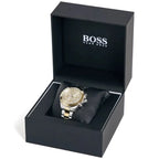 Hugo Boss Novia 1502618 38mm Women’s Multifunction Quartz Watch – Champagne Dial with Crystal Markers & Two-Tone Silver & Gold Steel Bracelet