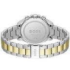 Hugo Boss Novia 1502618 38mm Women’s Multifunction Quartz Watch – Champagne Dial with Crystal Markers & Two-Tone Silver & Gold Steel Bracelet