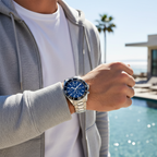 Hugo Boss Ocean Edition 1513704 46mm Men’s Chronograph Watch – Blue Dial & Stainless Steel Bracelet