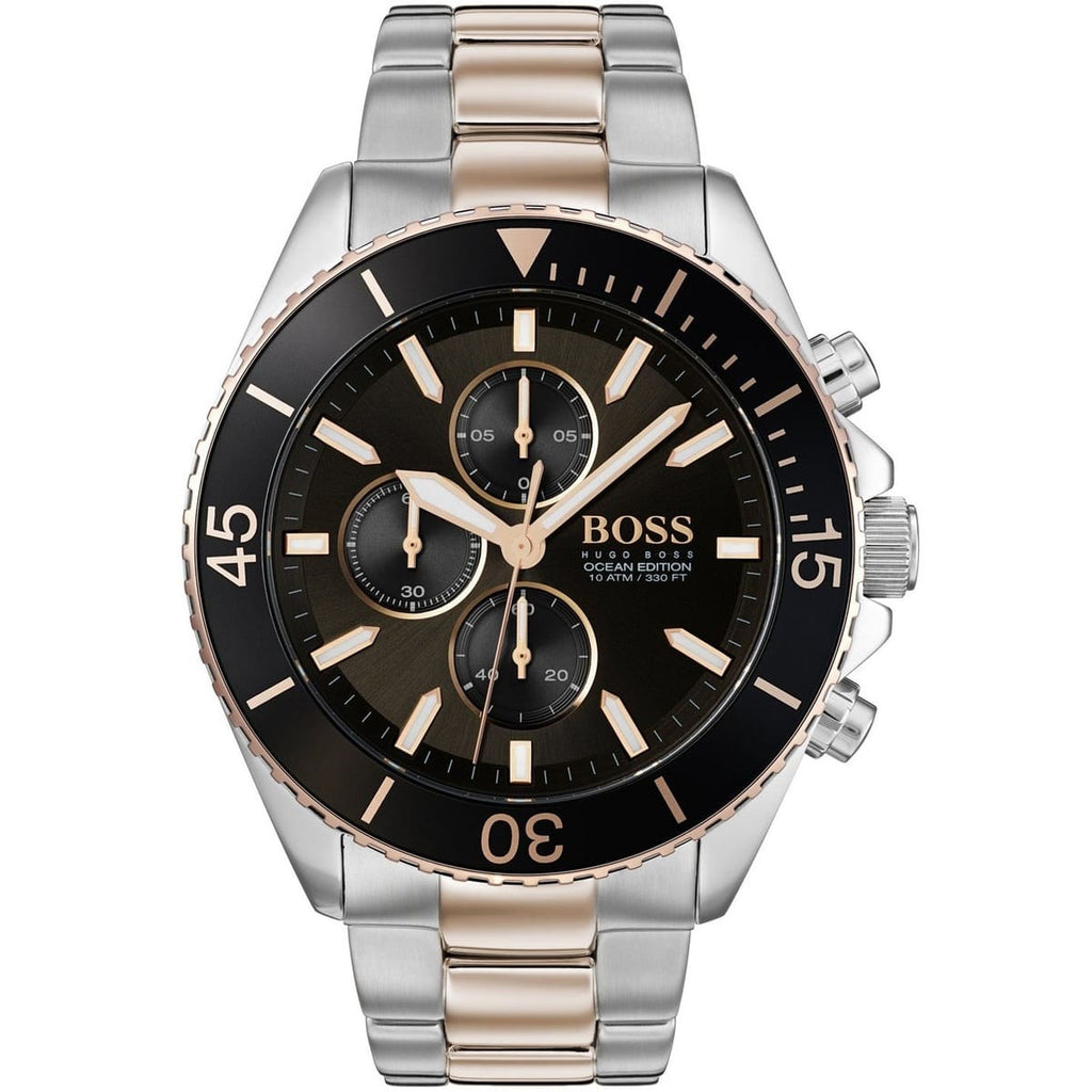 Hugo Boss Ocean Edition 1513705 48mm Men’s Chronograph Watch – Grey Dial & Stainless Steel Bracelet