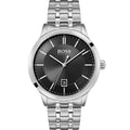 Hugo Boss Officer 1513614 41mm Men’s Quartz Watch – Black Dial & Stainless Steel Bracelet