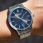 Hugo Boss Officer 1513614 41mm Men’s Quartz Watch – Black Dial & Stainless Steel Bracelet