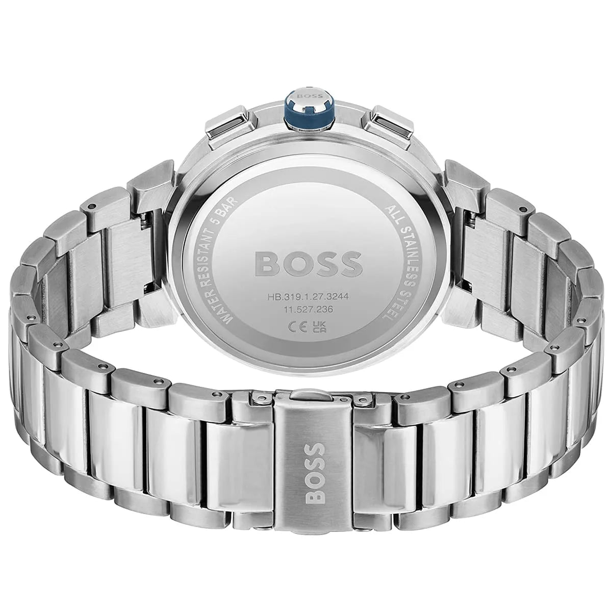 Hugo Boss One 1513999 44mm Men’s Chronograph Watch – Blue Dial & Silver-tone Link Bracelet