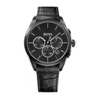 Hugo Boss Onyx 1513367 44mm Men’s Chronograph Watch – Black Dial & Black Leather Strap