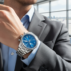 Hugo Boss Pilot 1513850 44mm Men’s Chronograph Watch – Blue Dial & Stainless Steel Bracelet