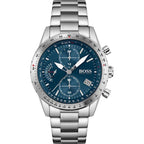 Hugo Boss Pilot 1513850 44mm Men’s Chronograph Watch – Blue Dial & Stainless Steel Bracelet