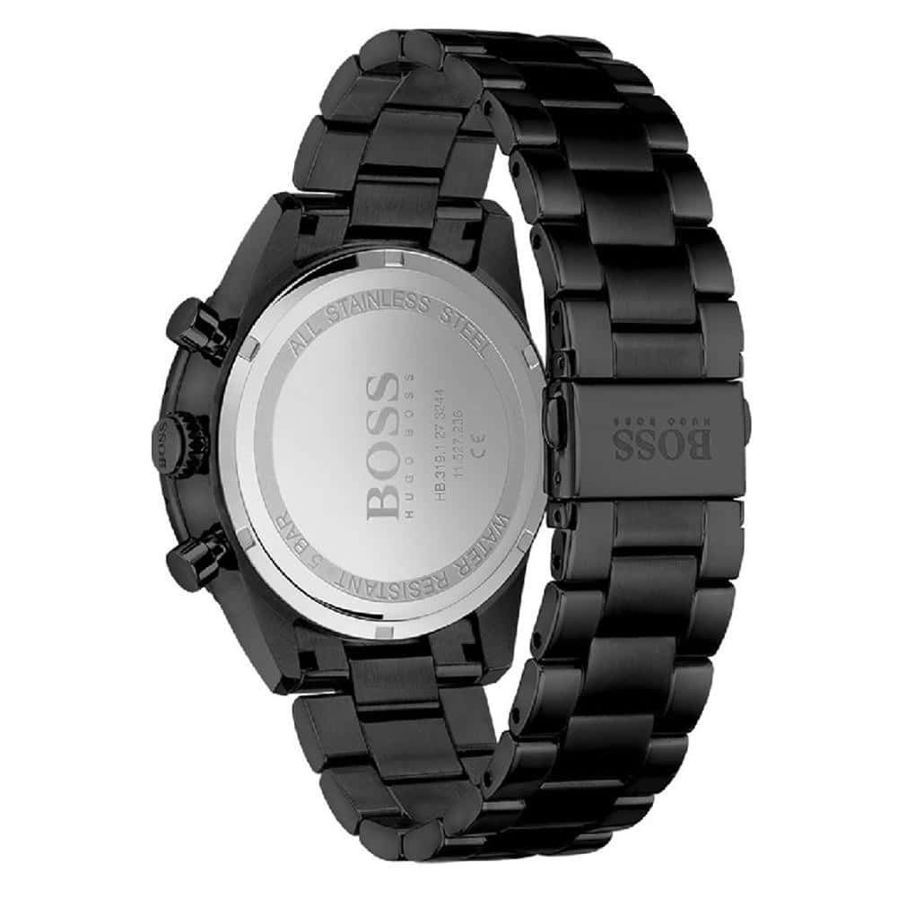 Hugo Boss Pilot 1513854 44mm Men’s Chronograph Watch – Black Dial & Stainless Steel Bracelet